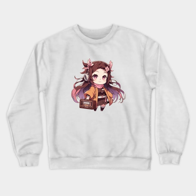 Nezuko Chibi Crewneck Sweatshirt by Sacra Studio